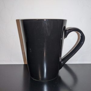 Glossy black mug
