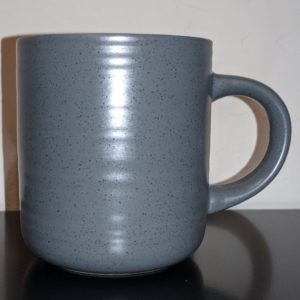 Speckled gray mug
